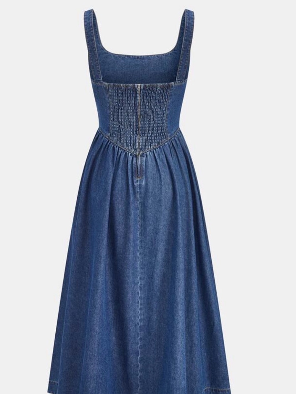 Commense Denim Midi Sundress with Square Neck XS - Picture 3 of 5